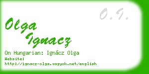 olga ignacz business card